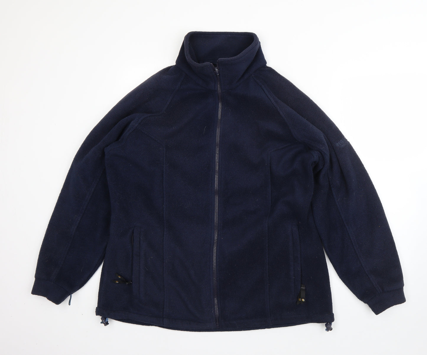 Regatta Womens Blue High Neck  Polyester Full Zip Jumper Size 14