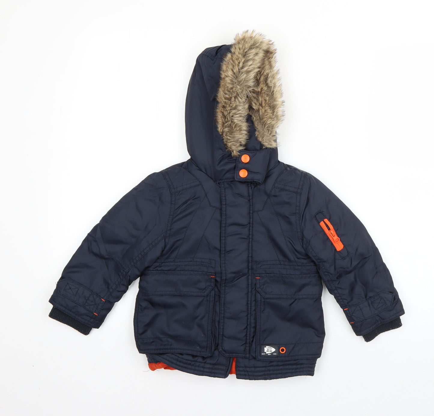 Nutmeg Boys Blue   Jacket Coat Size 12-18 Months   Zip