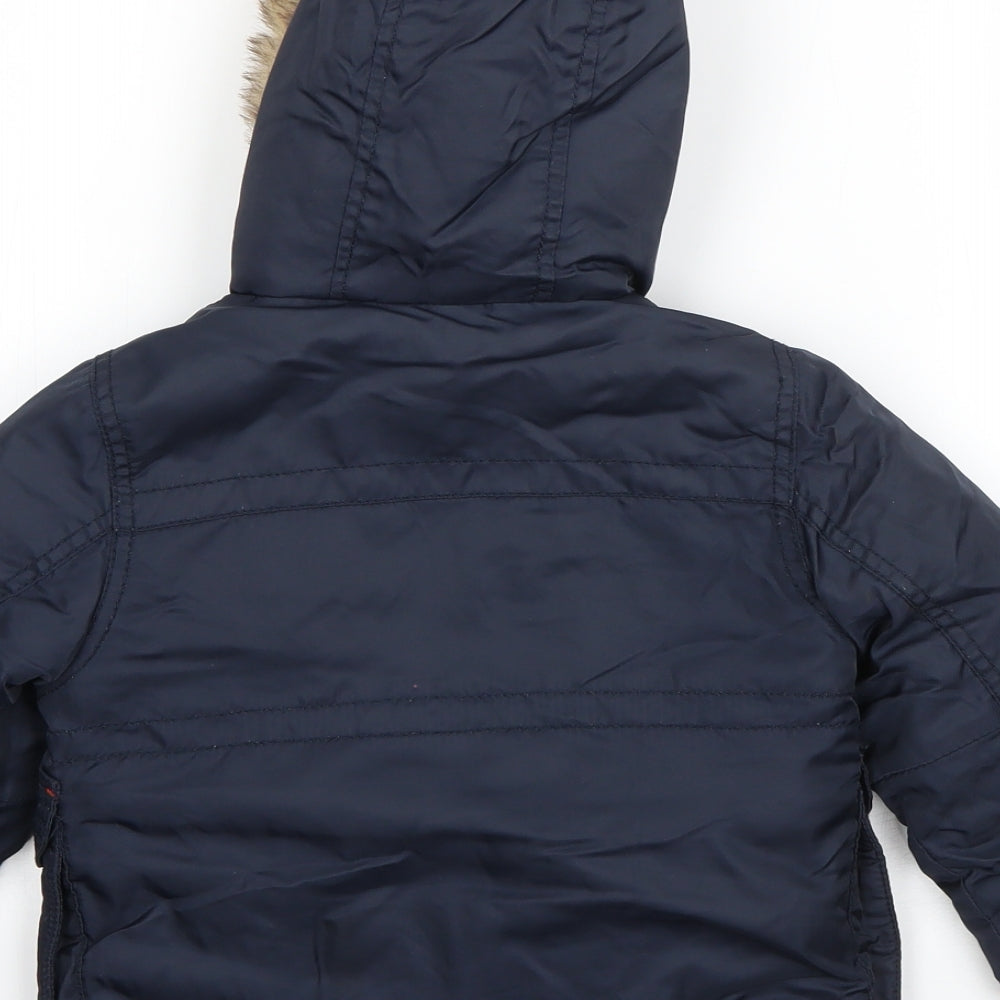 Nutmeg Boys Blue   Jacket Coat Size 12-18 Months   Zip