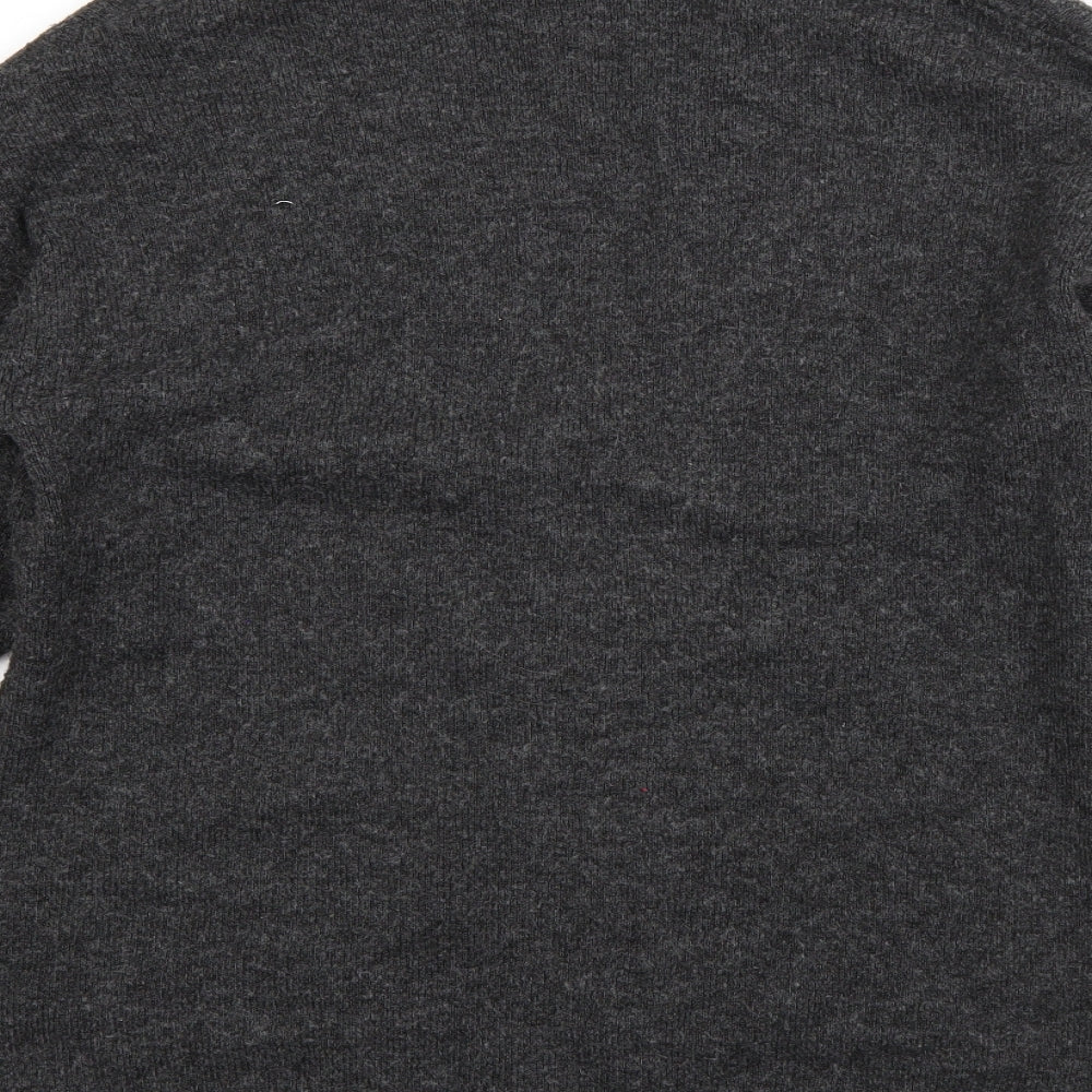 Warehouse Womens Black V-Neck  Acrylic Cardigan Jumper Size 12