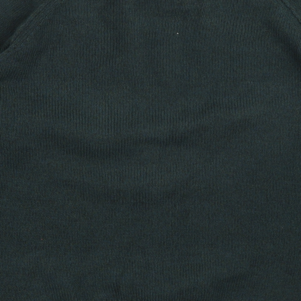 George Mens Green Round Neck  Acrylic Pullover Jumper Size M