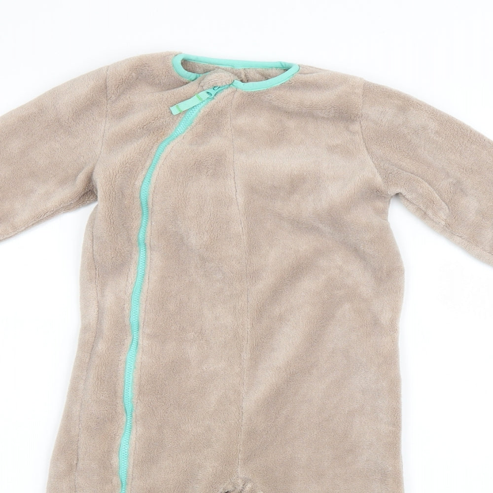 Muddy Puddles Boys Brown  Polyester  One Piece Size 18-24 Months