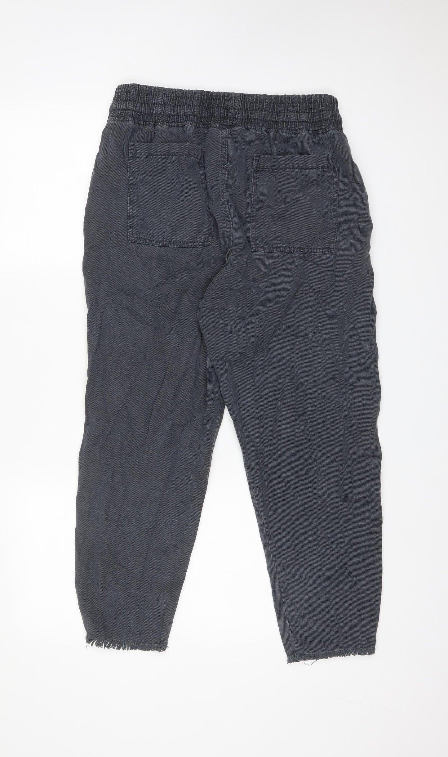 Zara Womens Grey  Lyocell  Trousers Size M L25 in Regular