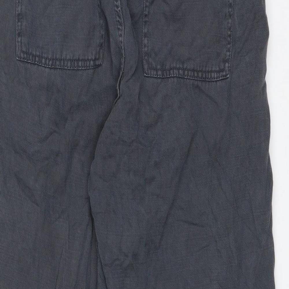 Zara Womens Grey  Lyocell  Trousers Size M L25 in Regular