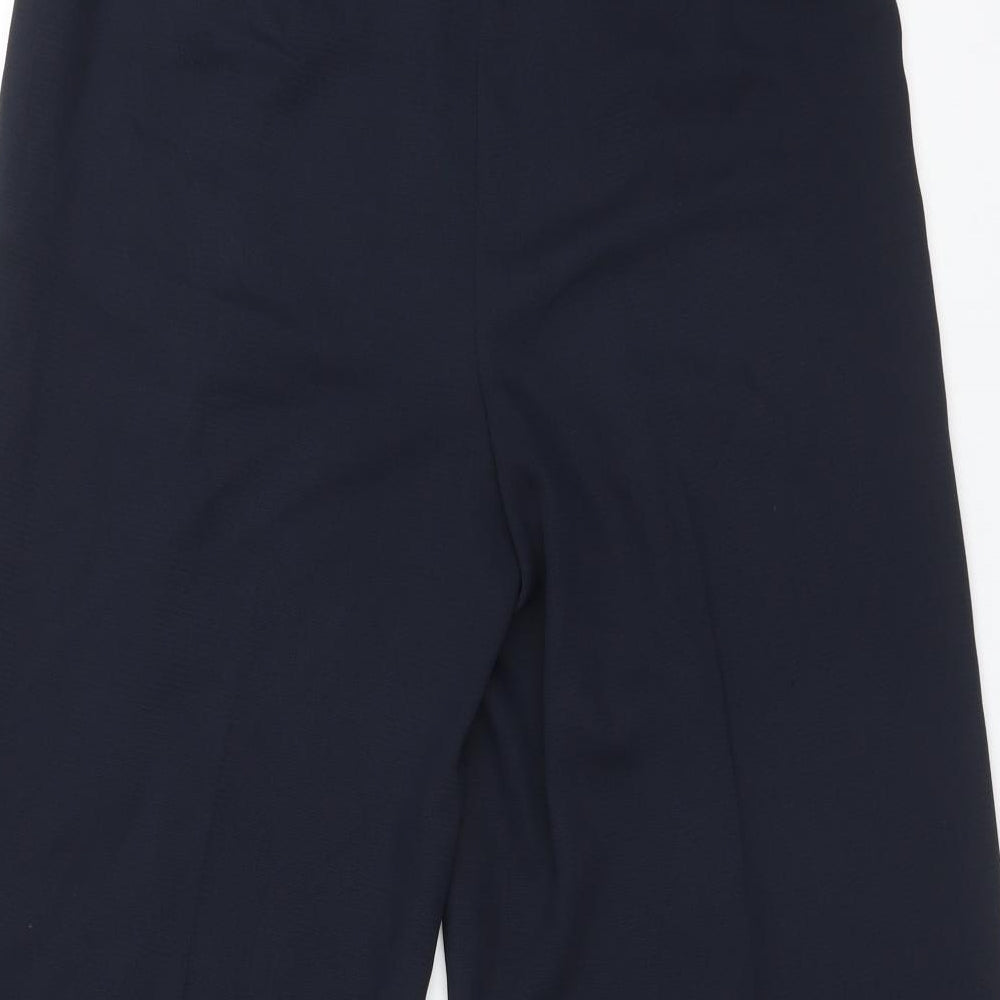 F&F Womens Blue  Polyester Cropped Trousers Size 8 L23 in Regular