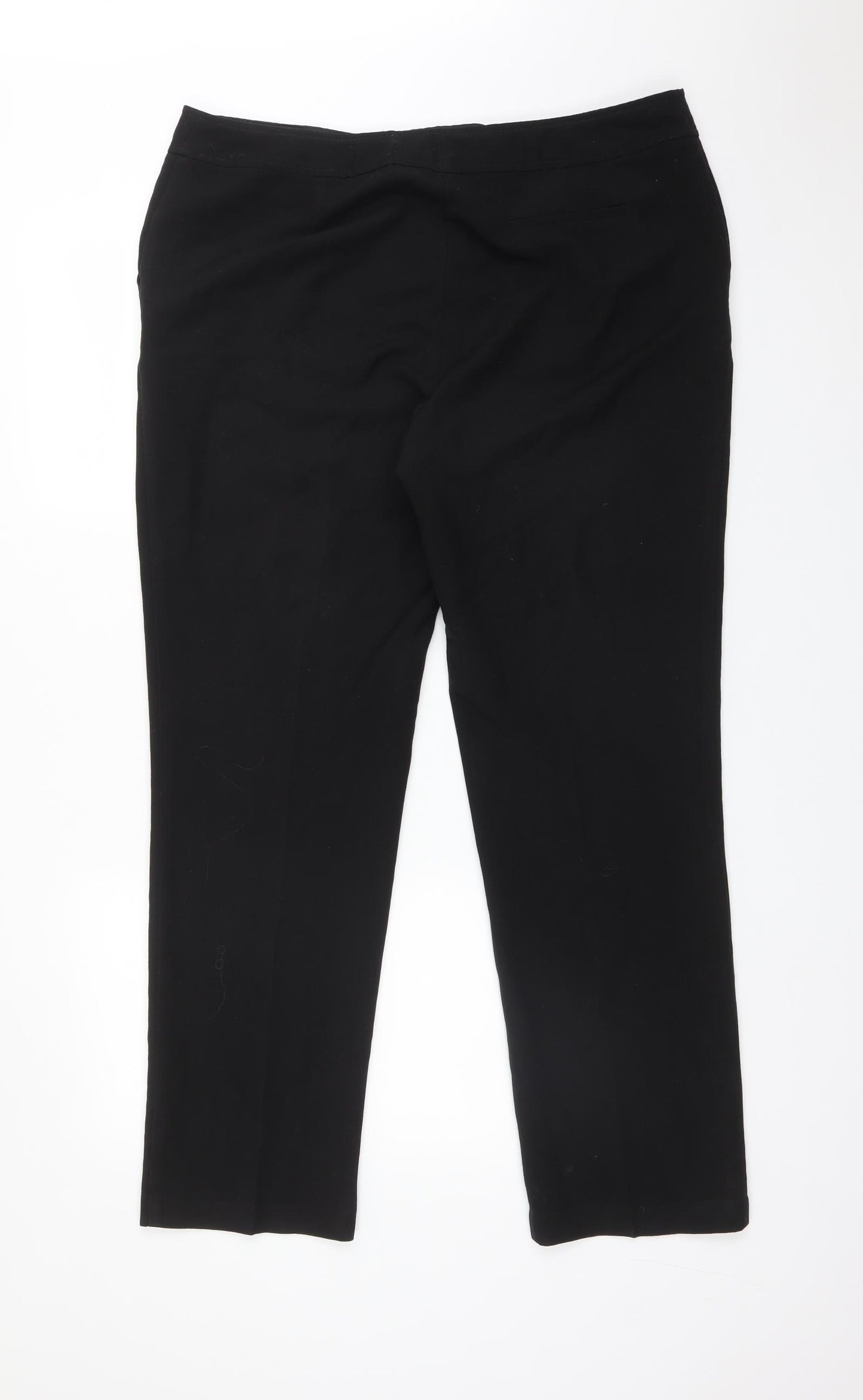 F&F Womens Black  Polyester Trousers  Size 16 L29 in Regular