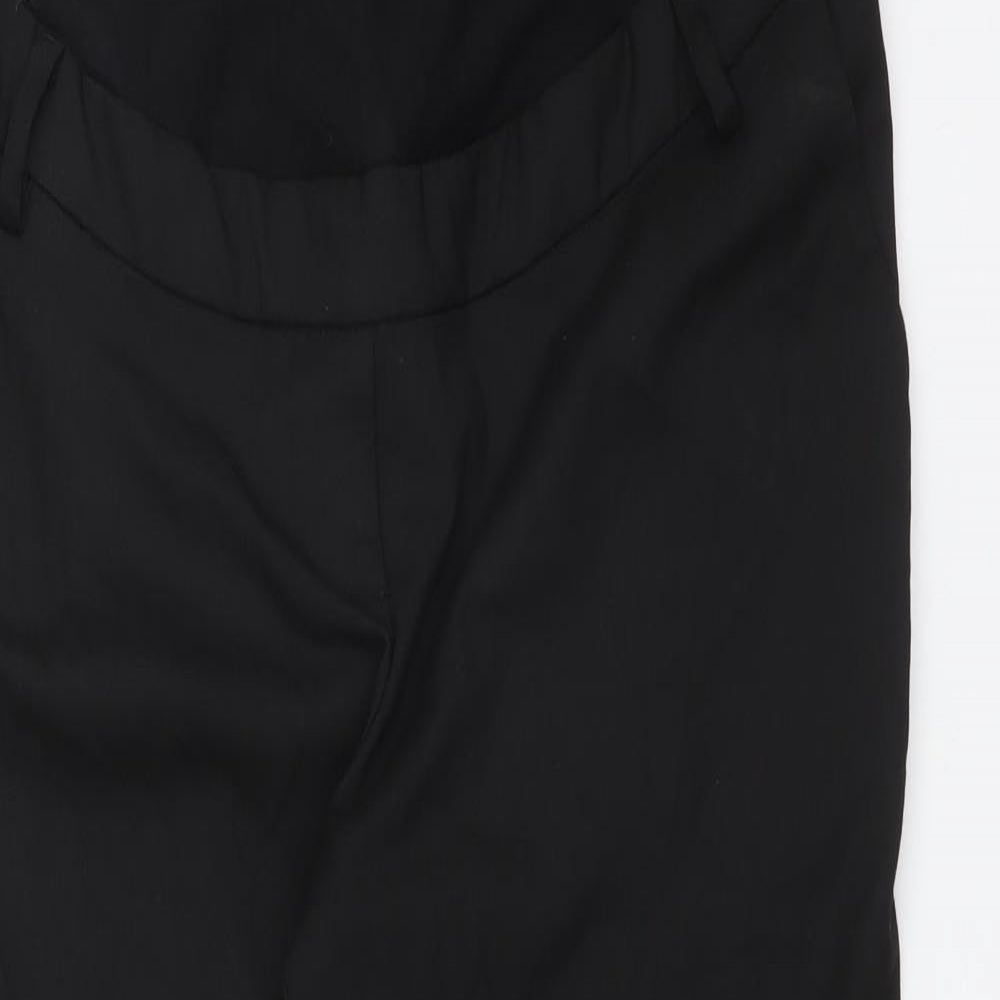H&M Womens Black  Cotton Trousers  Size M L28 in Regular