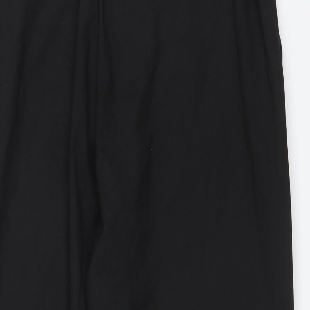H&M Womens Black  Cotton Trousers  Size M L28 in Regular