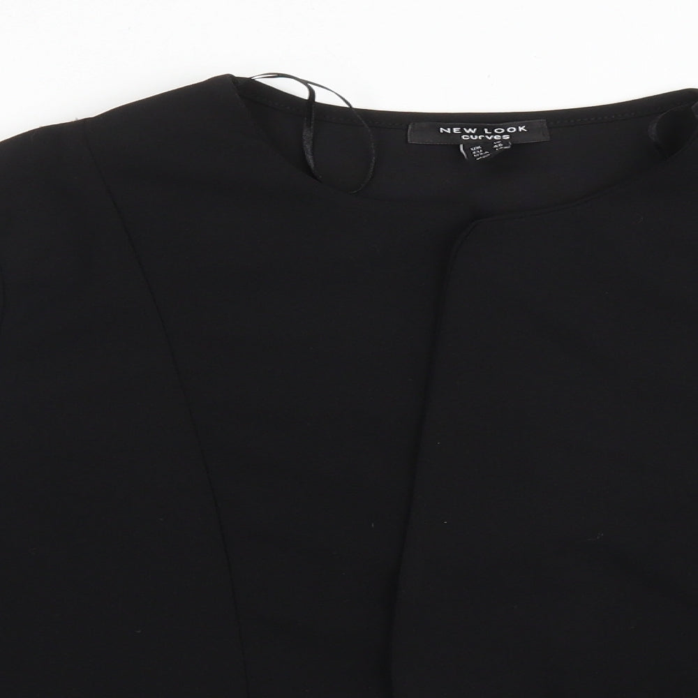 New Look Womens Black  Polyester Jacket Blazer Size 18