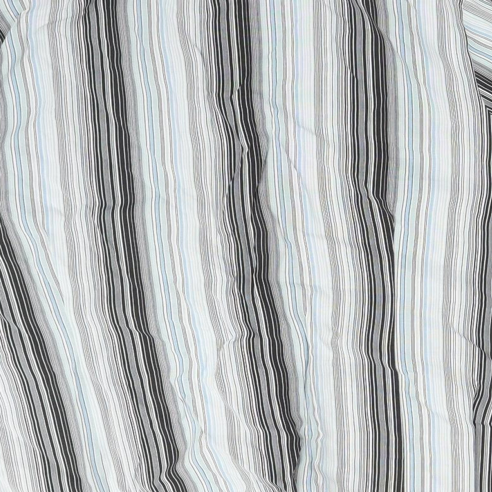 BONMARCHE Womens Multicoloured Striped Polyester Basic Button-Up Size 24 Collared