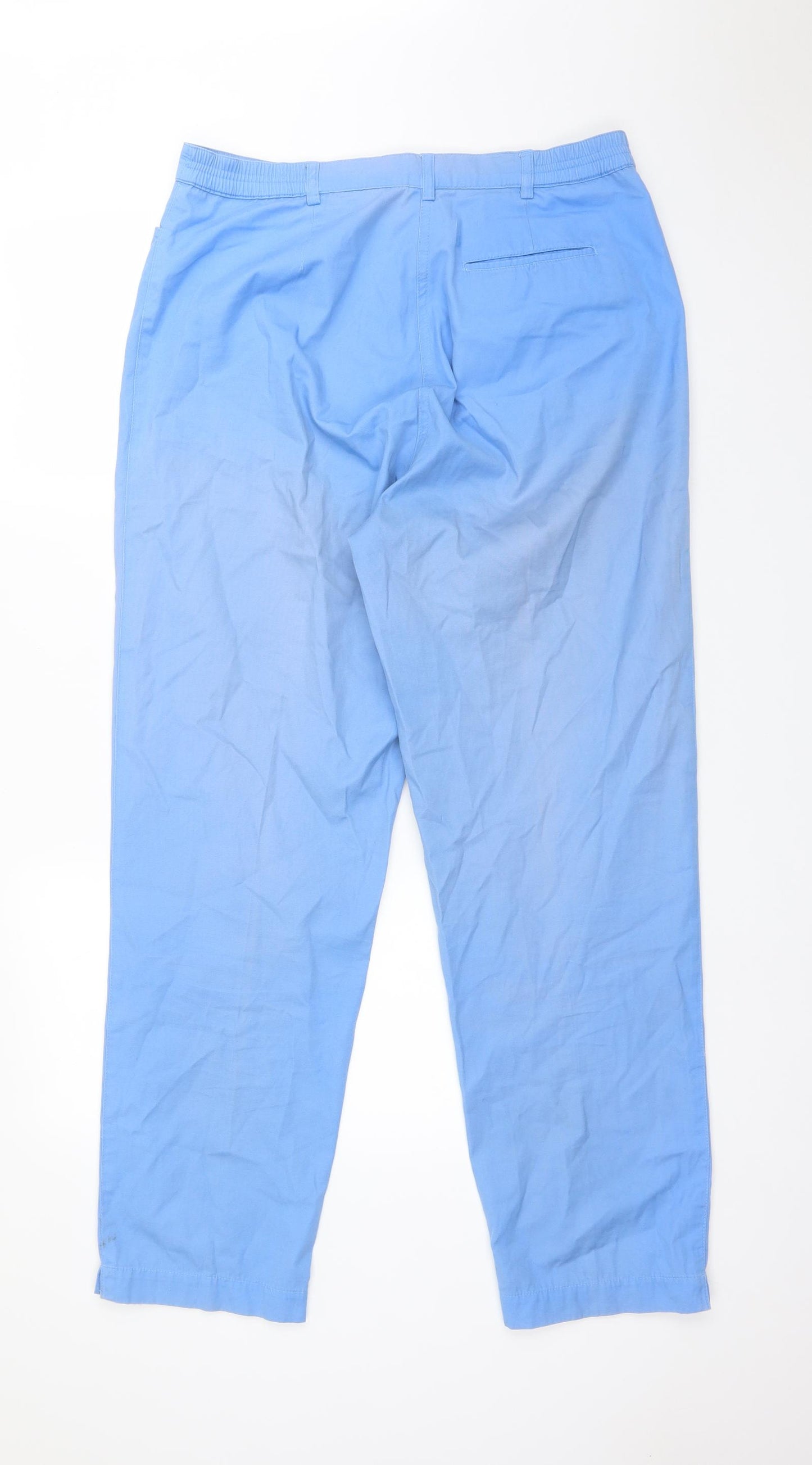 Emreco Womens Blue  Cotton Carpenter Trousers Size 16 L29 in Regular
