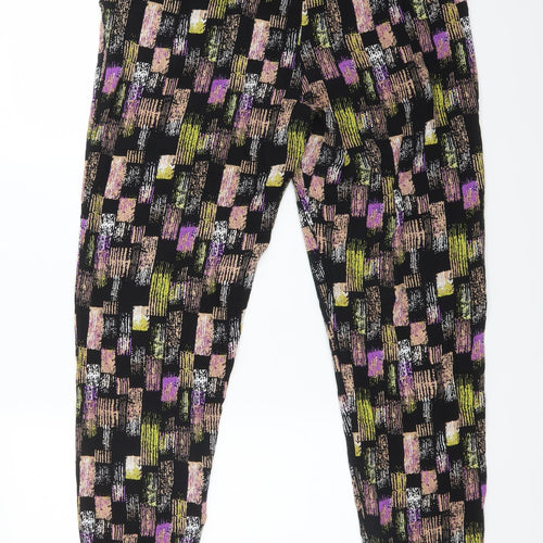 Atmosphere Womens Multicoloured Geometric Viscose Trousers  Size 12 L30 in Regular