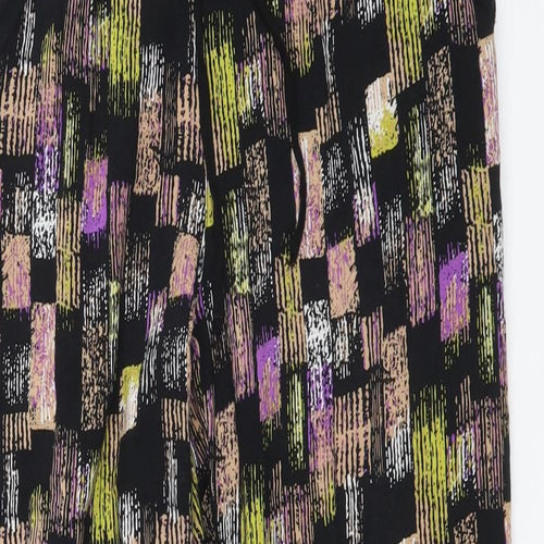 Atmosphere Womens Multicoloured Geometric Viscose Trousers  Size 12 L30 in Regular