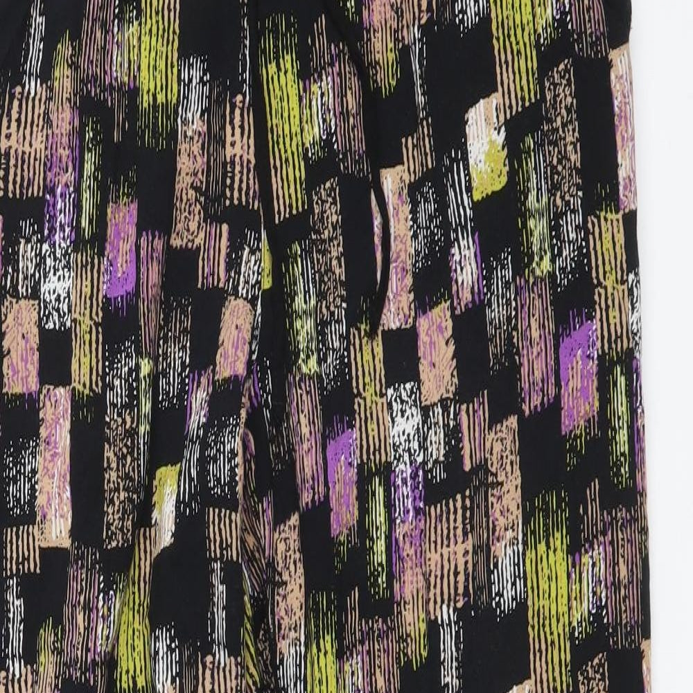 Atmosphere Womens Multicoloured Geometric Viscose Trousers  Size 12 L30 in Regular