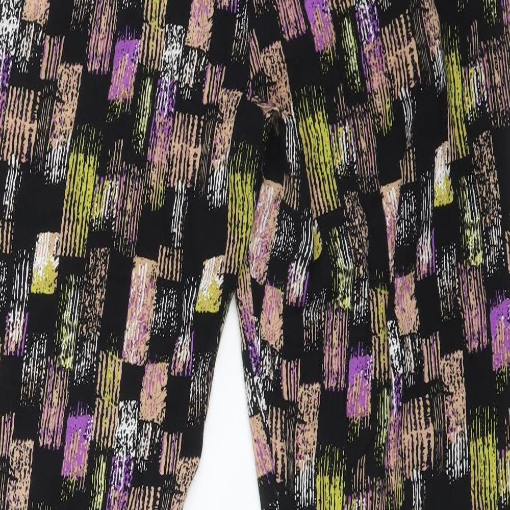Atmosphere Womens Multicoloured Geometric Viscose Trousers  Size 12 L30 in Regular