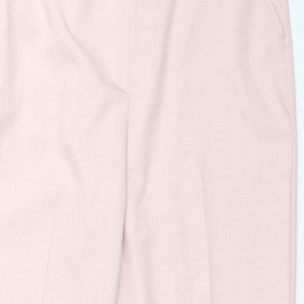 M&S Womens Pink  Polyester Bloomer Trousers Size 12 L26 in Regular