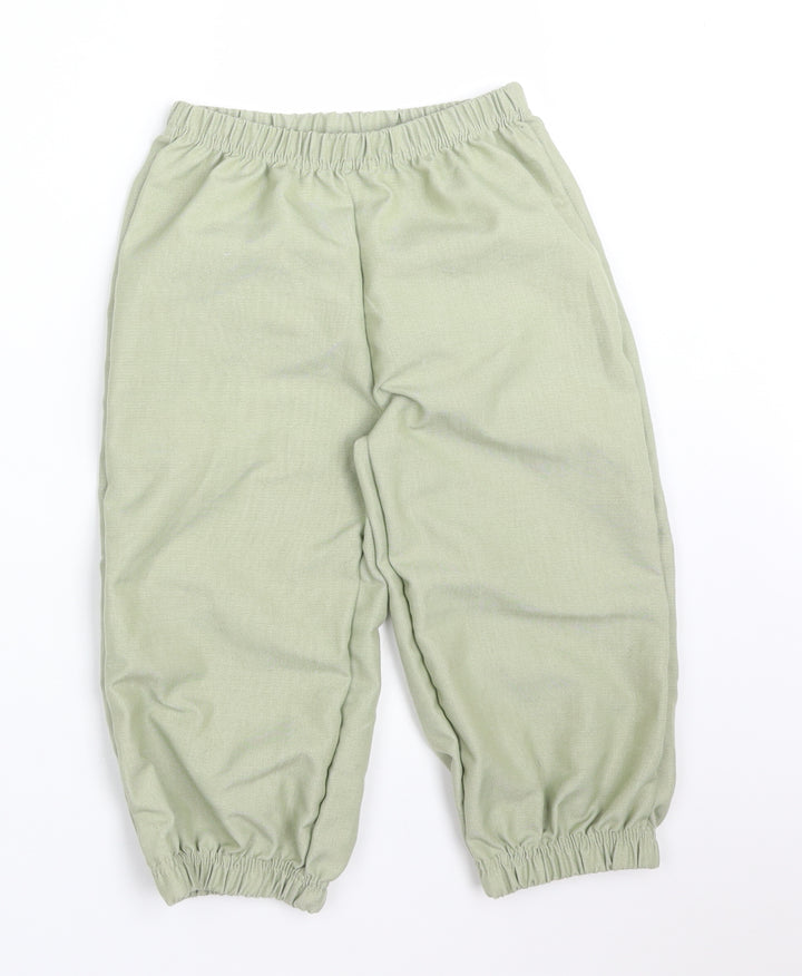 Disney Girls Green Viscose Trousers Size 7-8 Years Regular
