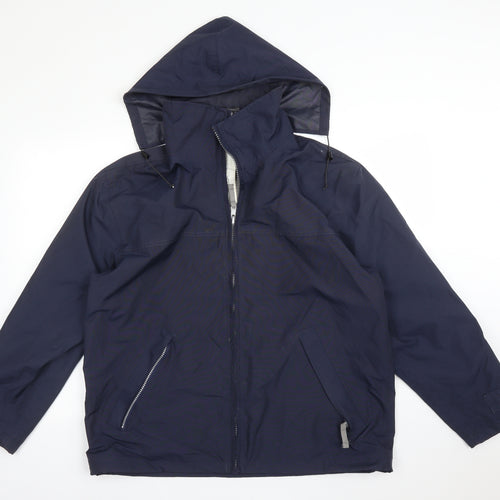 B&C COLLECTION Mens Blue   Overcoat Coat Size S