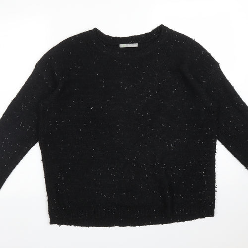 M&S Womens Black  Acrylic Pullover Sweatshirt Size 12