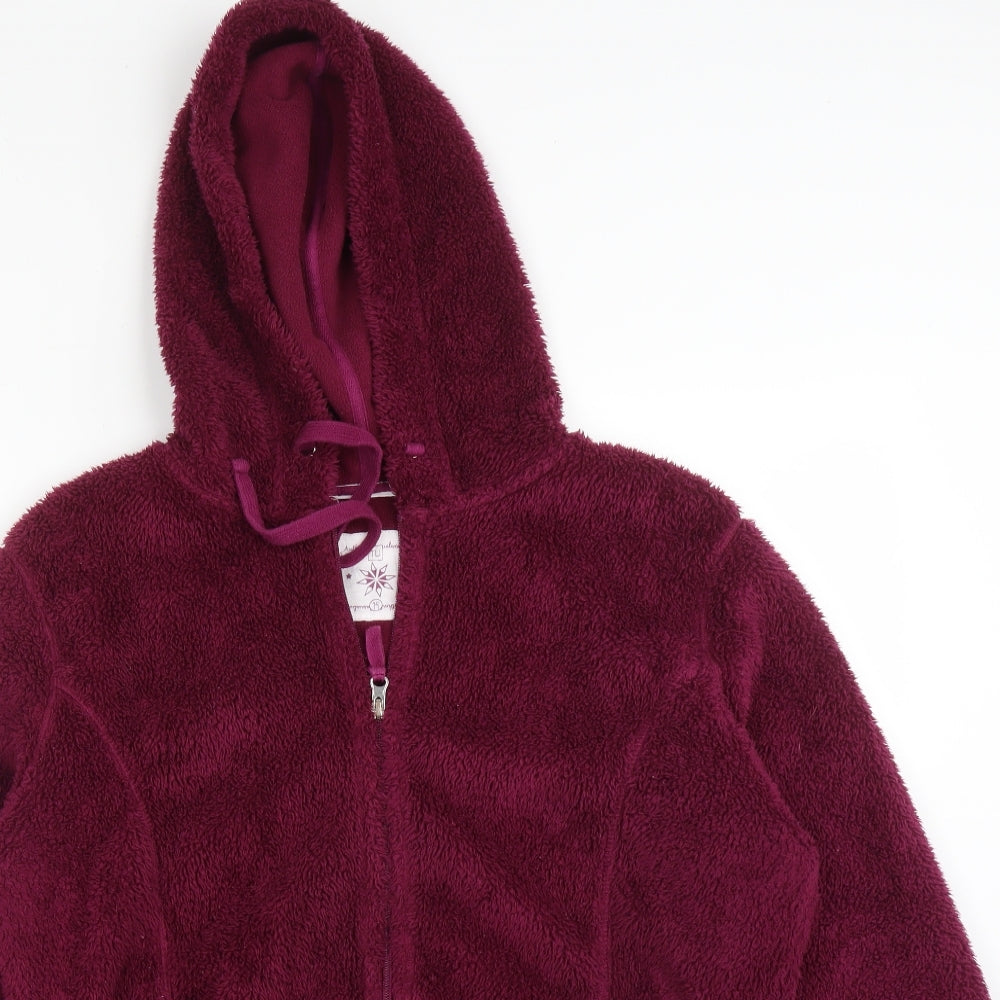 TU Womens Pink  Polyester Full Zip Hoodie Size 14