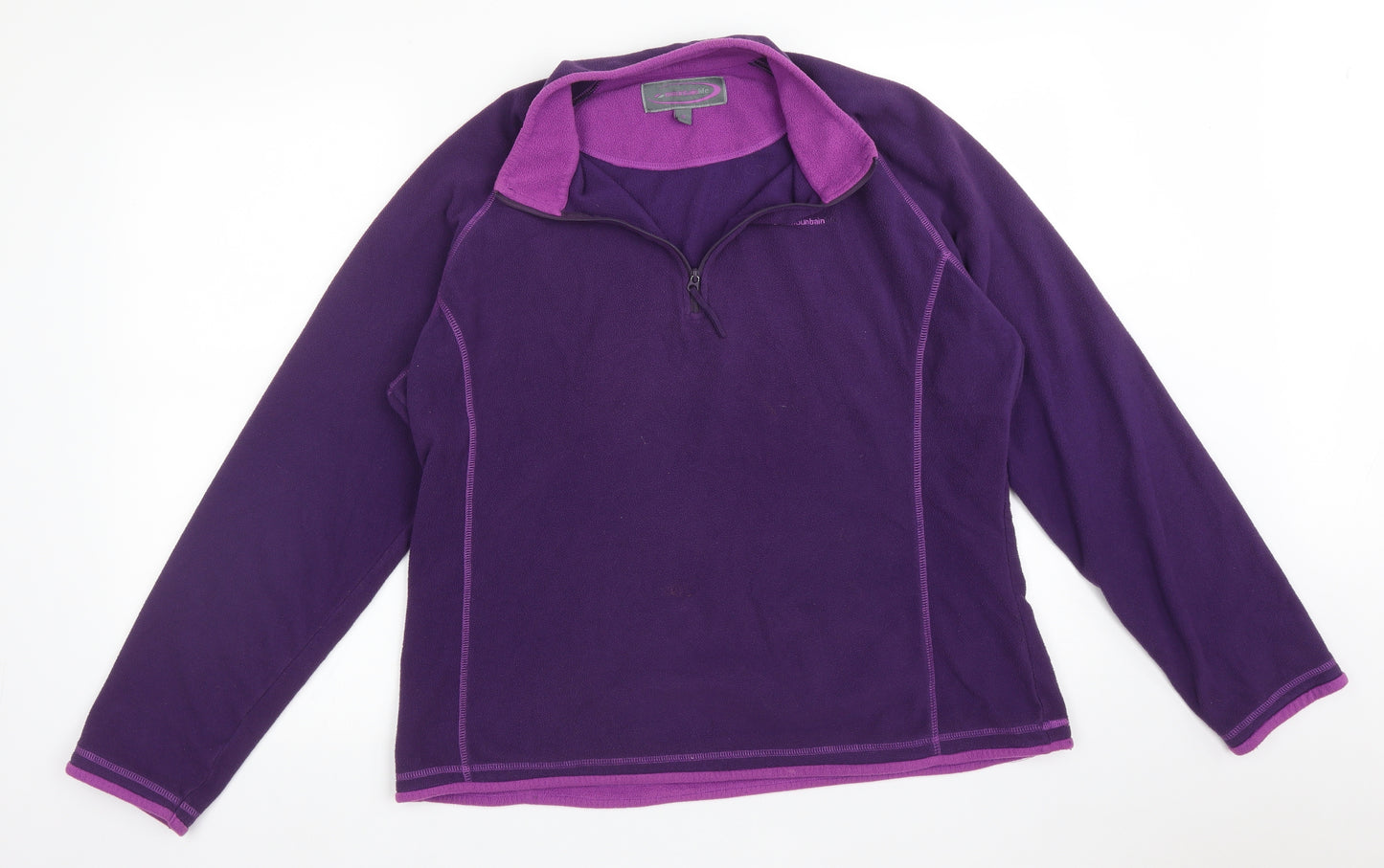 Mountain Life Womens Purple High Neck  Polyester Pullover Jumper Size 18