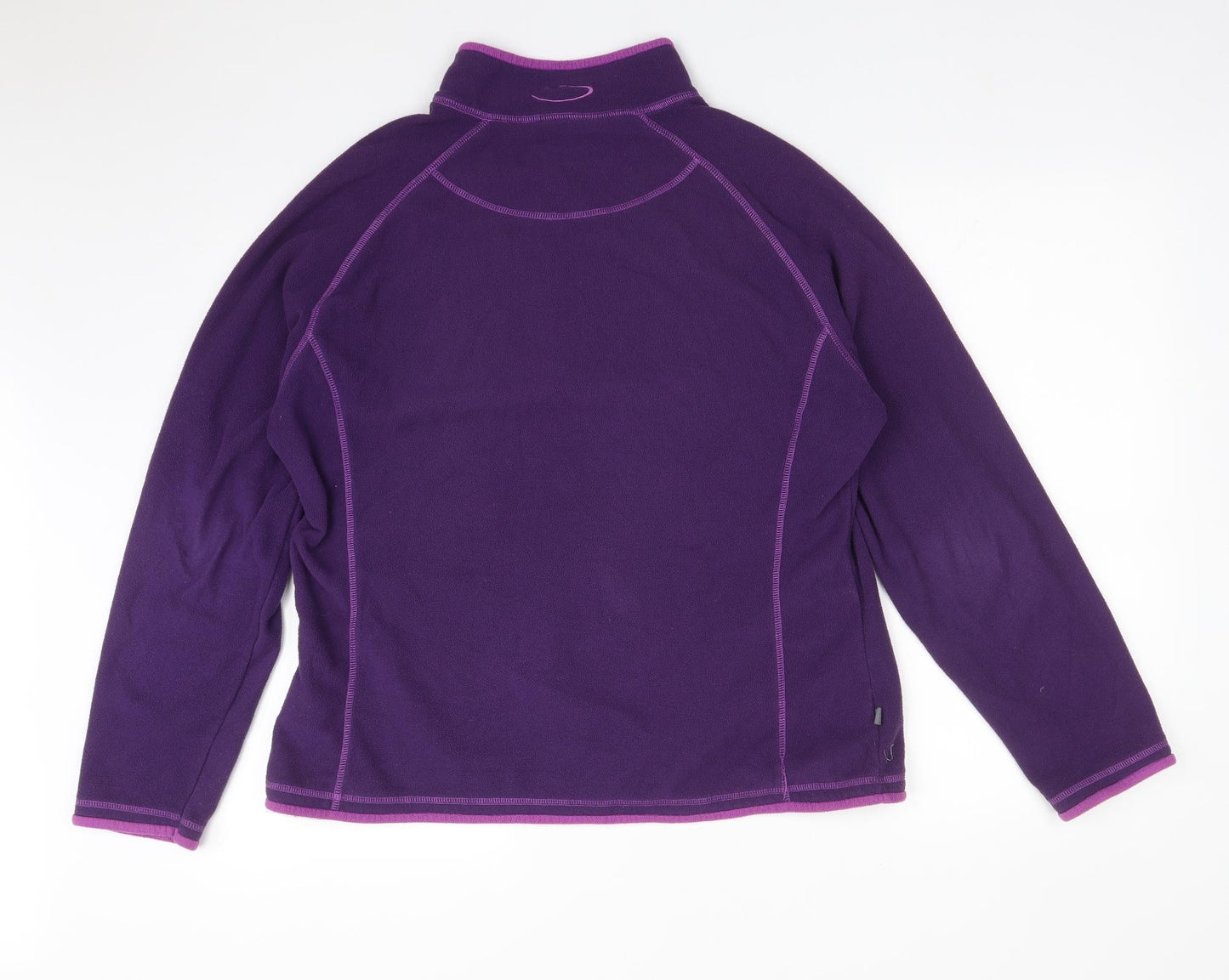 Mountain Life Womens Purple High Neck  Polyester Pullover Jumper Size 18