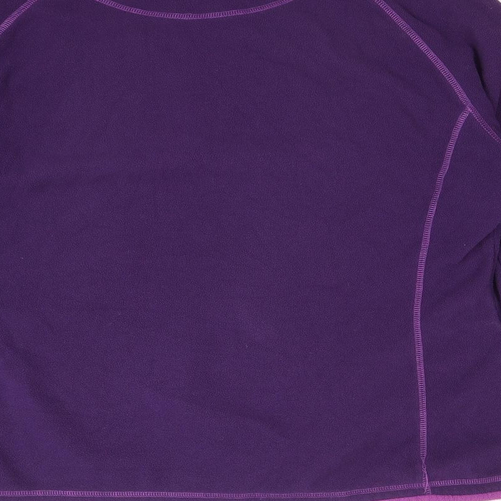 Mountain Life Womens Purple High Neck  Polyester Pullover Jumper Size 18