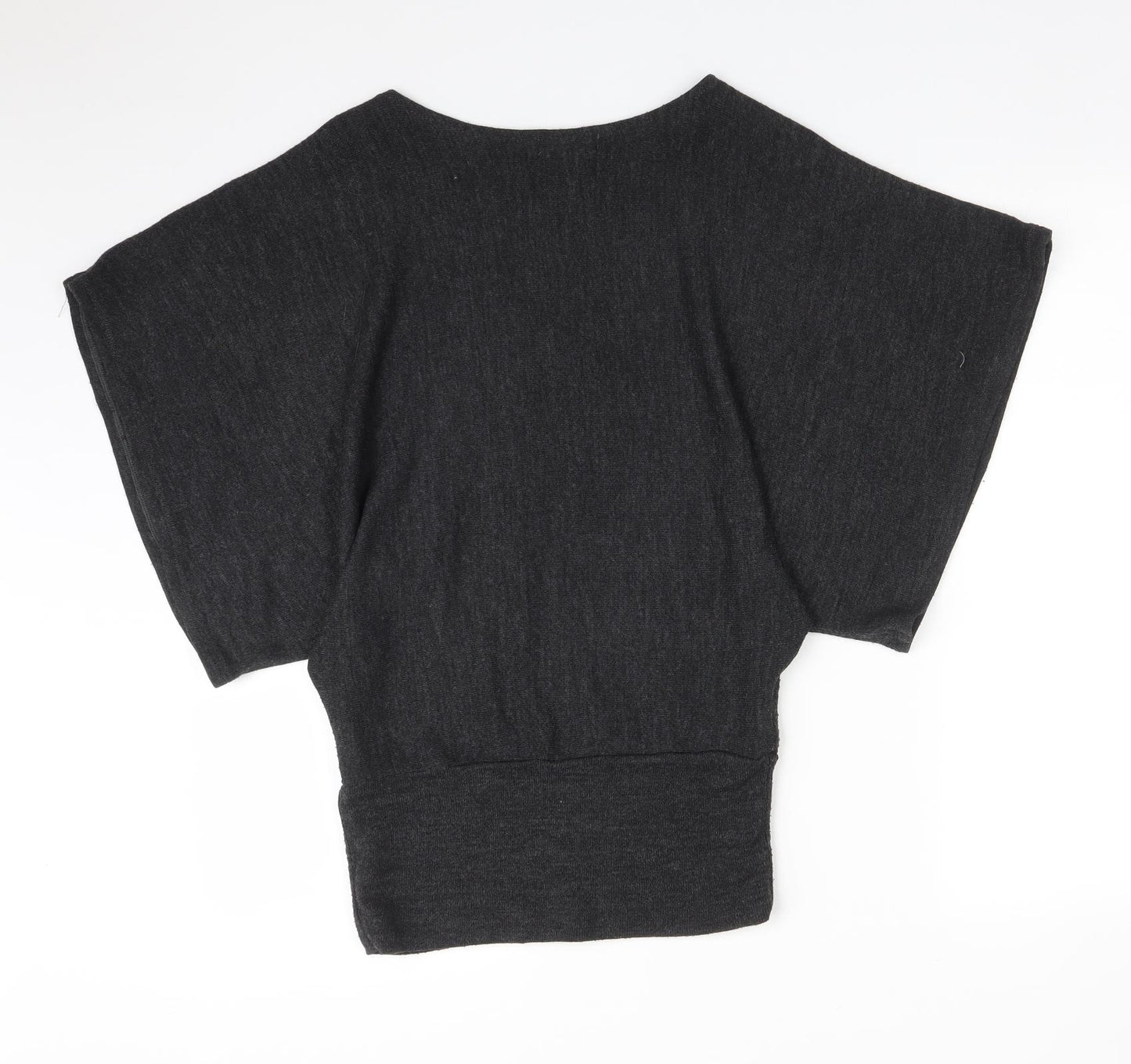 Purple Womens Grey   Basic T-Shirt Size M Round Neck