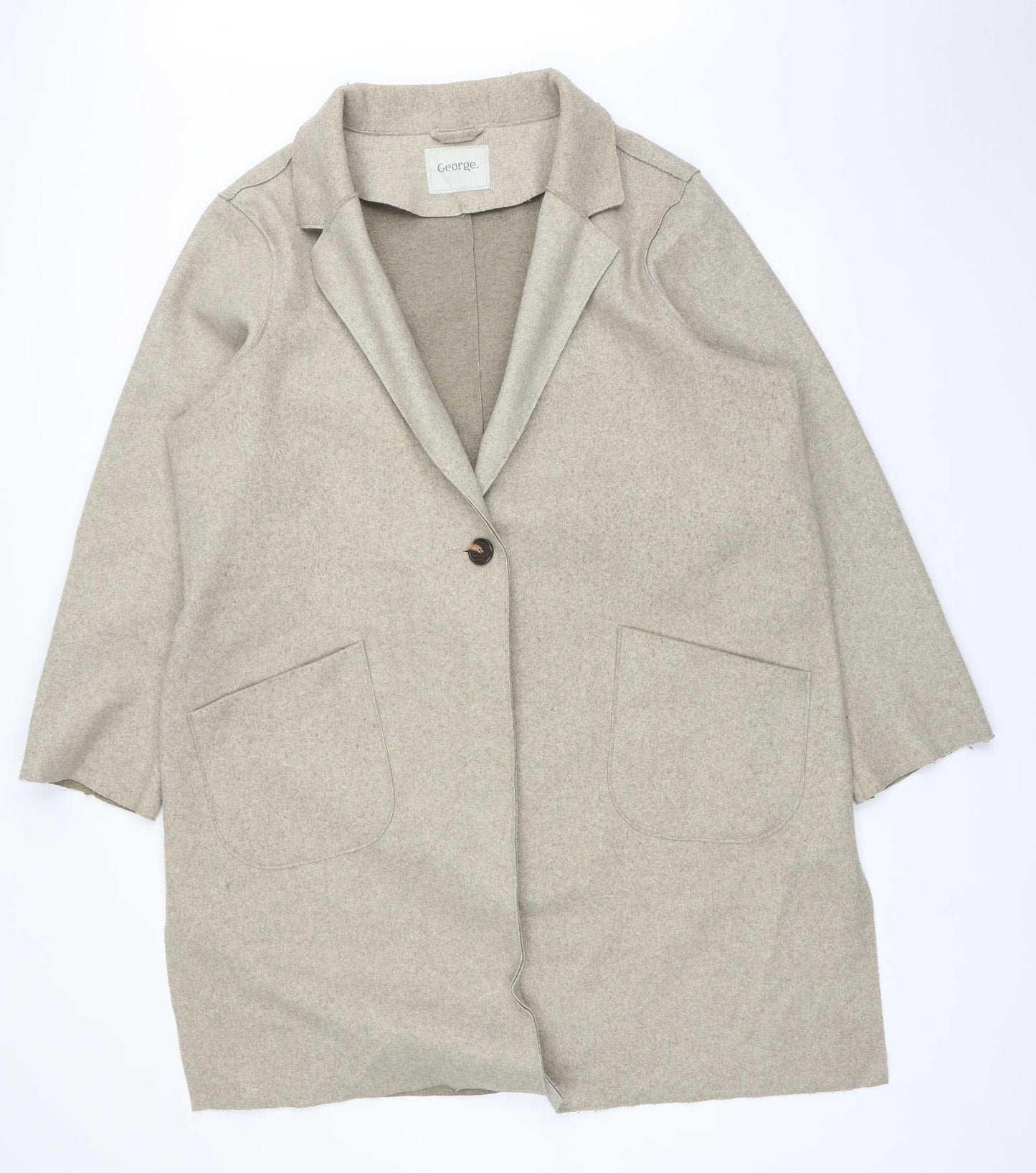 George Womens Beige   Trench Coat Coat Size 18