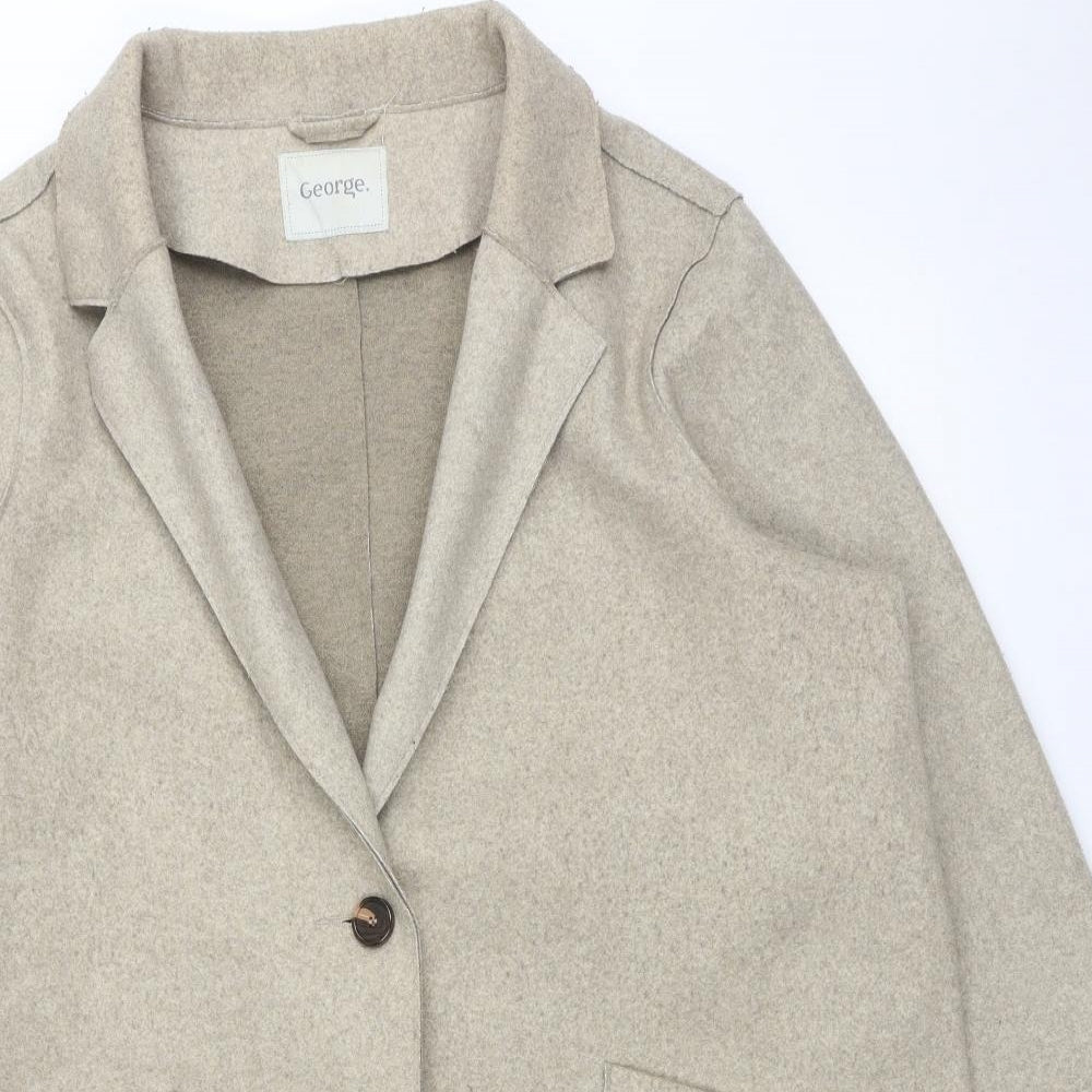 George Womens Beige   Trench Coat Coat Size 18