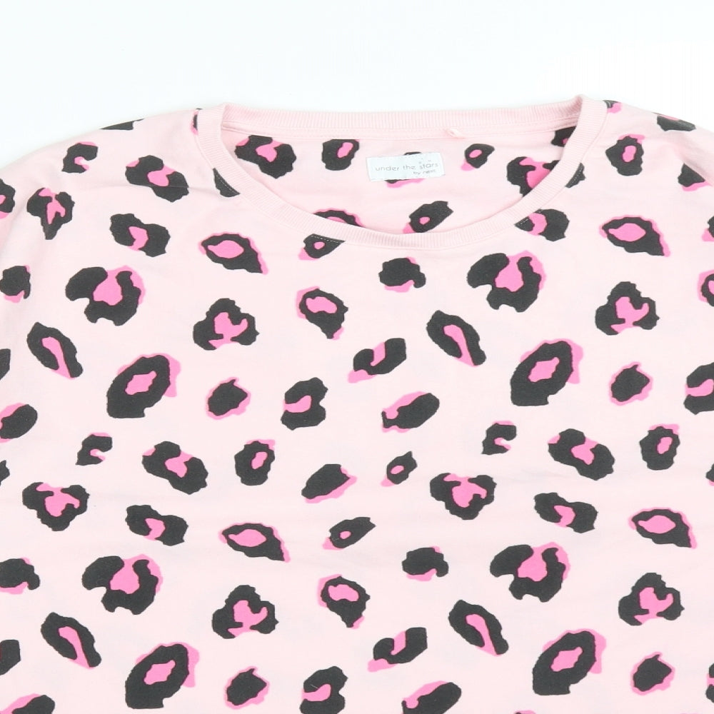 NEXT Girls Pink Animal Print Polyester  Pyjama Top Size 16 Years