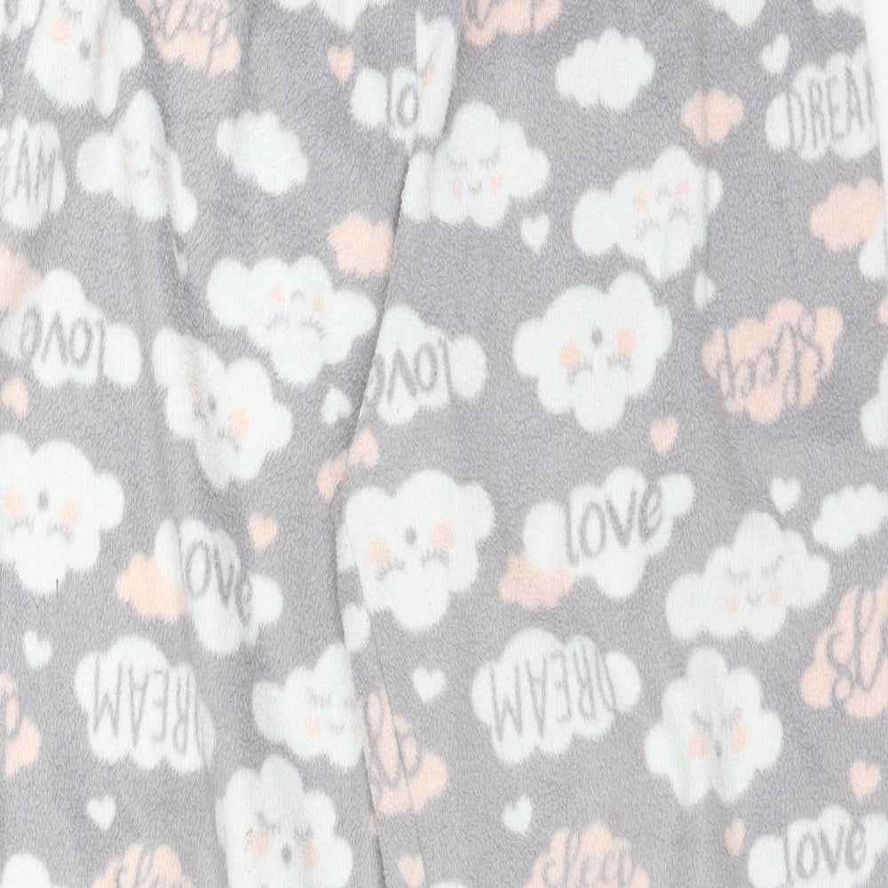 George Womens Grey Geometric Polyester  Pyjama Pants Size 14   - CLOUDS. DREAM. LOVE