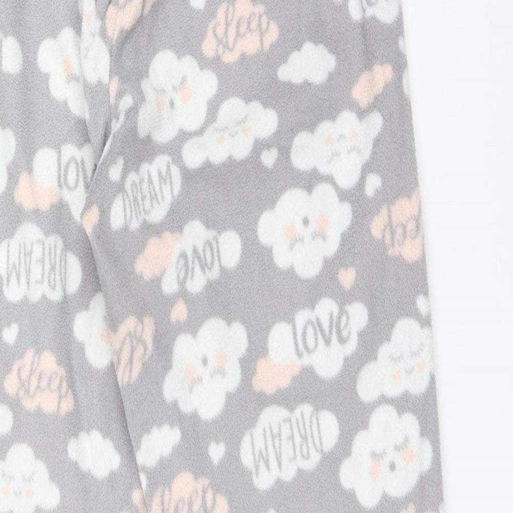 George Womens Grey Geometric Polyester  Pyjama Pants Size 14   - CLOUDS. DREAM. LOVE