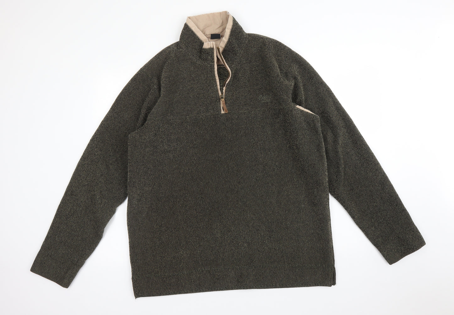 Cotton Traders Mens Green High Neck  Viscose Pullover Jumper Size L