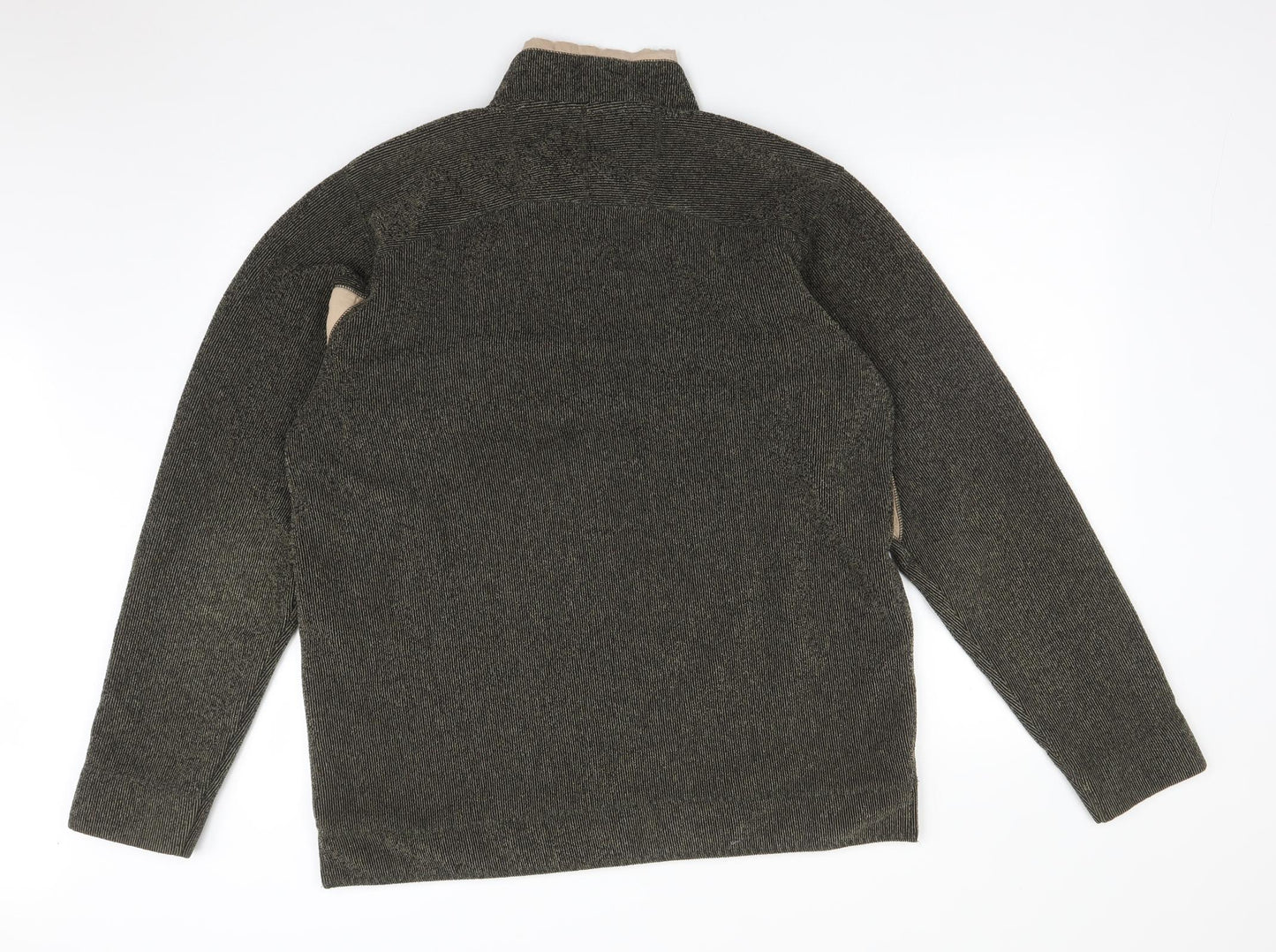 Cotton Traders Mens Green High Neck  Viscose Pullover Jumper Size L