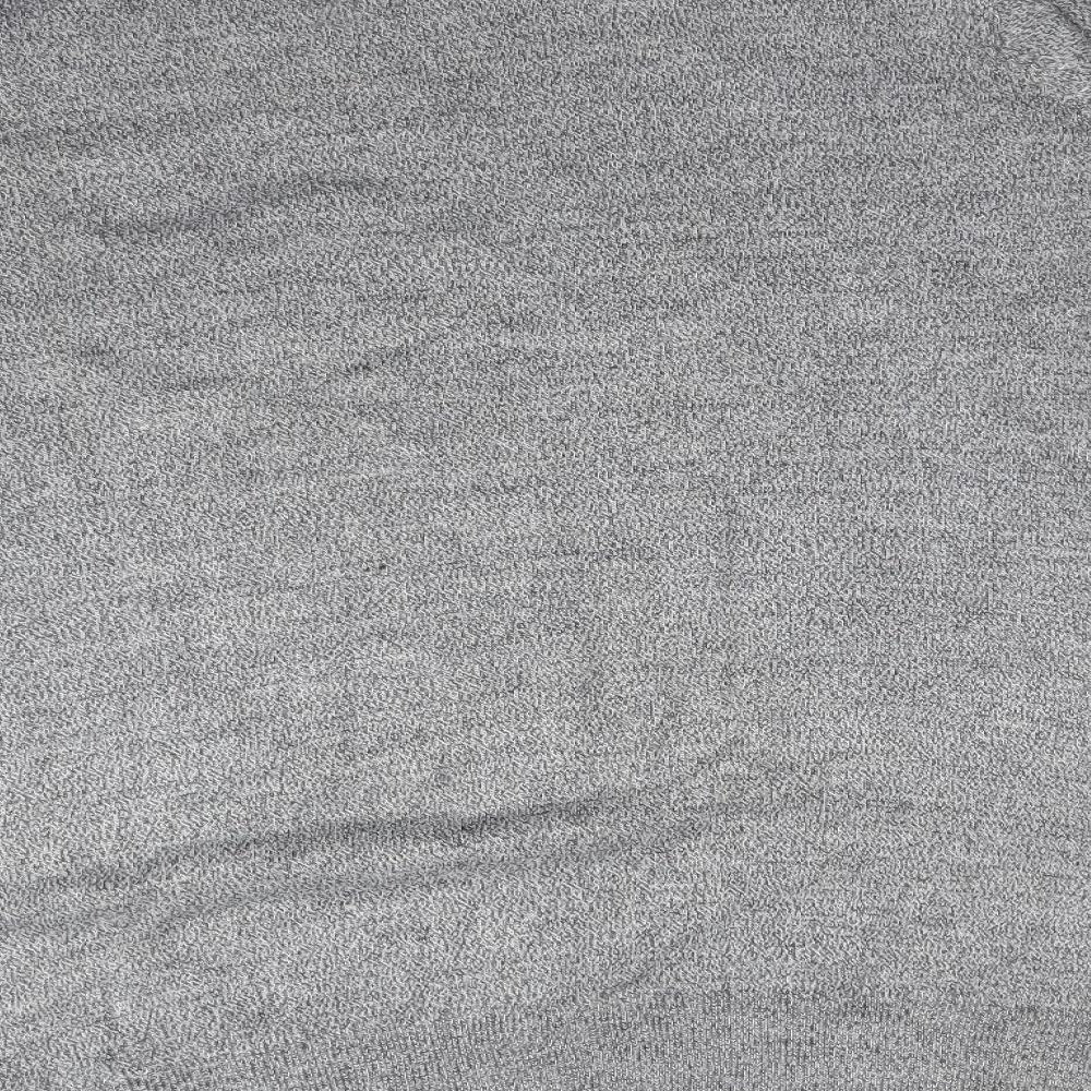 STRAIGHT EDGE Mens Grey  Acrylic  T-Shirt Size M Roll Neck