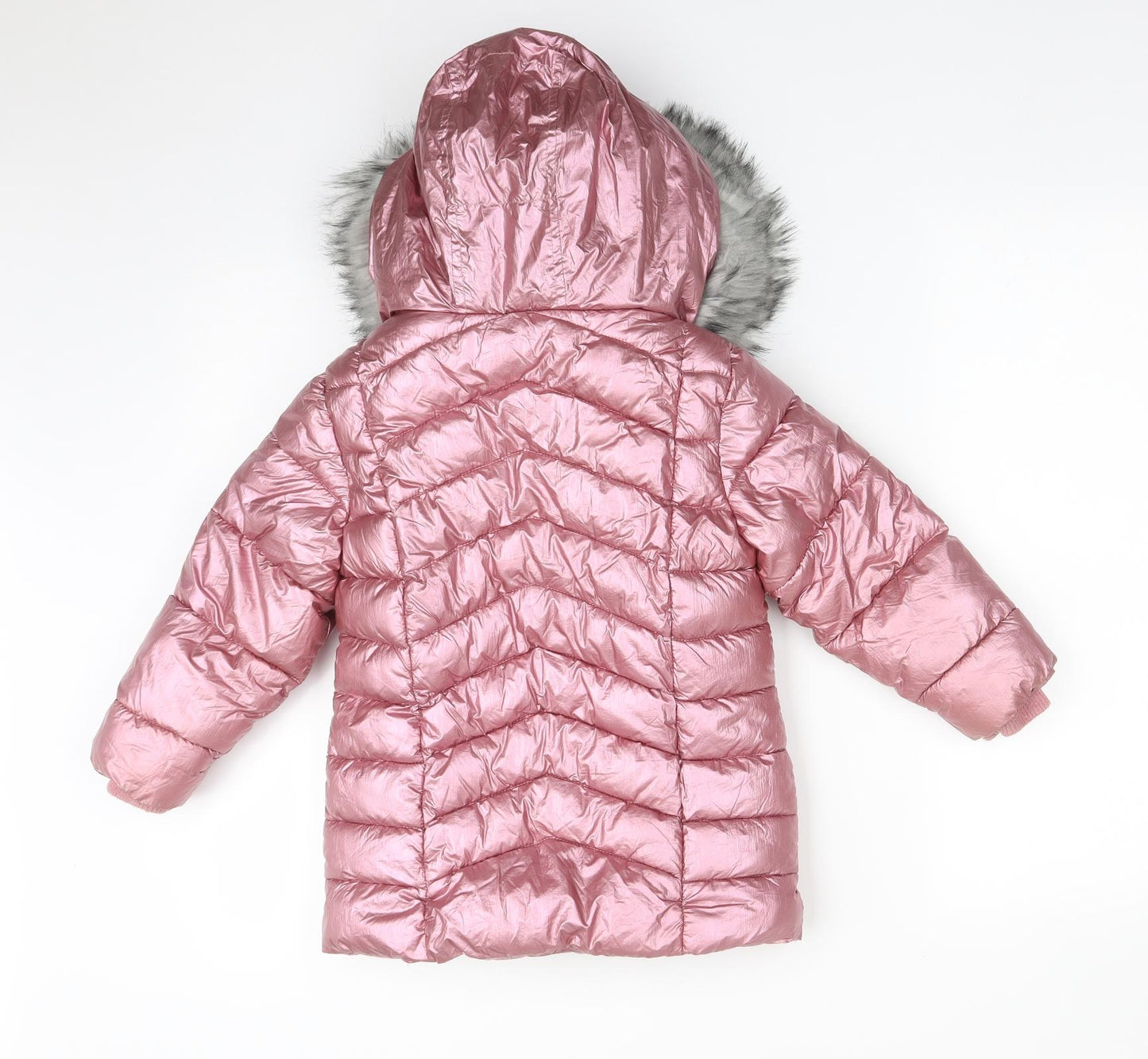 Matalan Girls Pink   Puffer Jacket Coat Size 4 Years