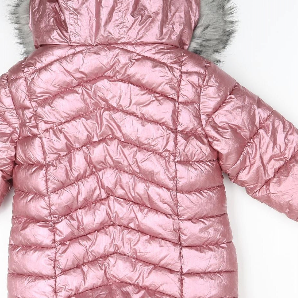 Matalan Girls Pink   Puffer Jacket Coat Size 4 Years