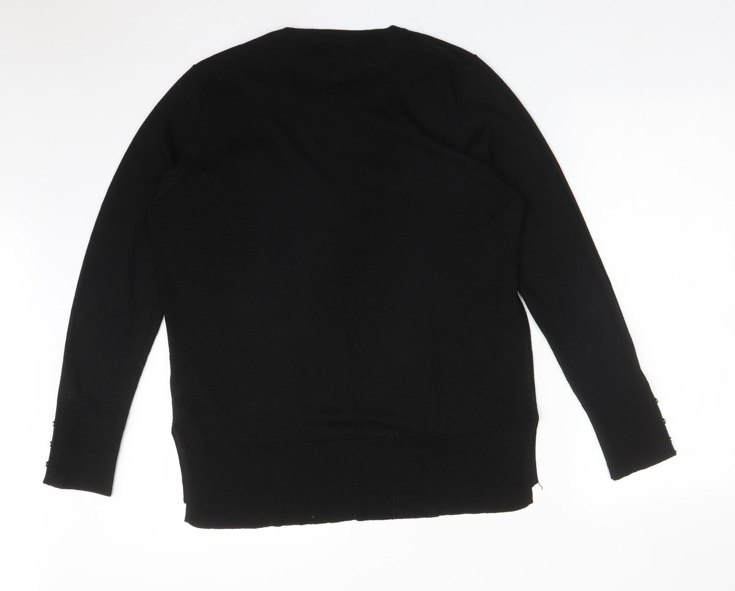 Atmosphere Womens Black  Acrylic Basic T-Shirt Size 16 Round Neck