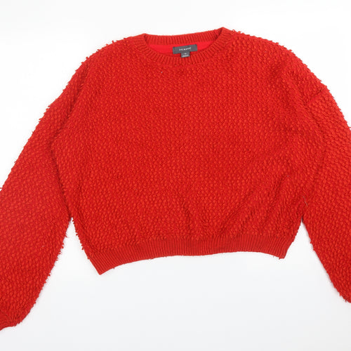 Primark Womens Red  Acrylic Pullover Sweatshirt Size M