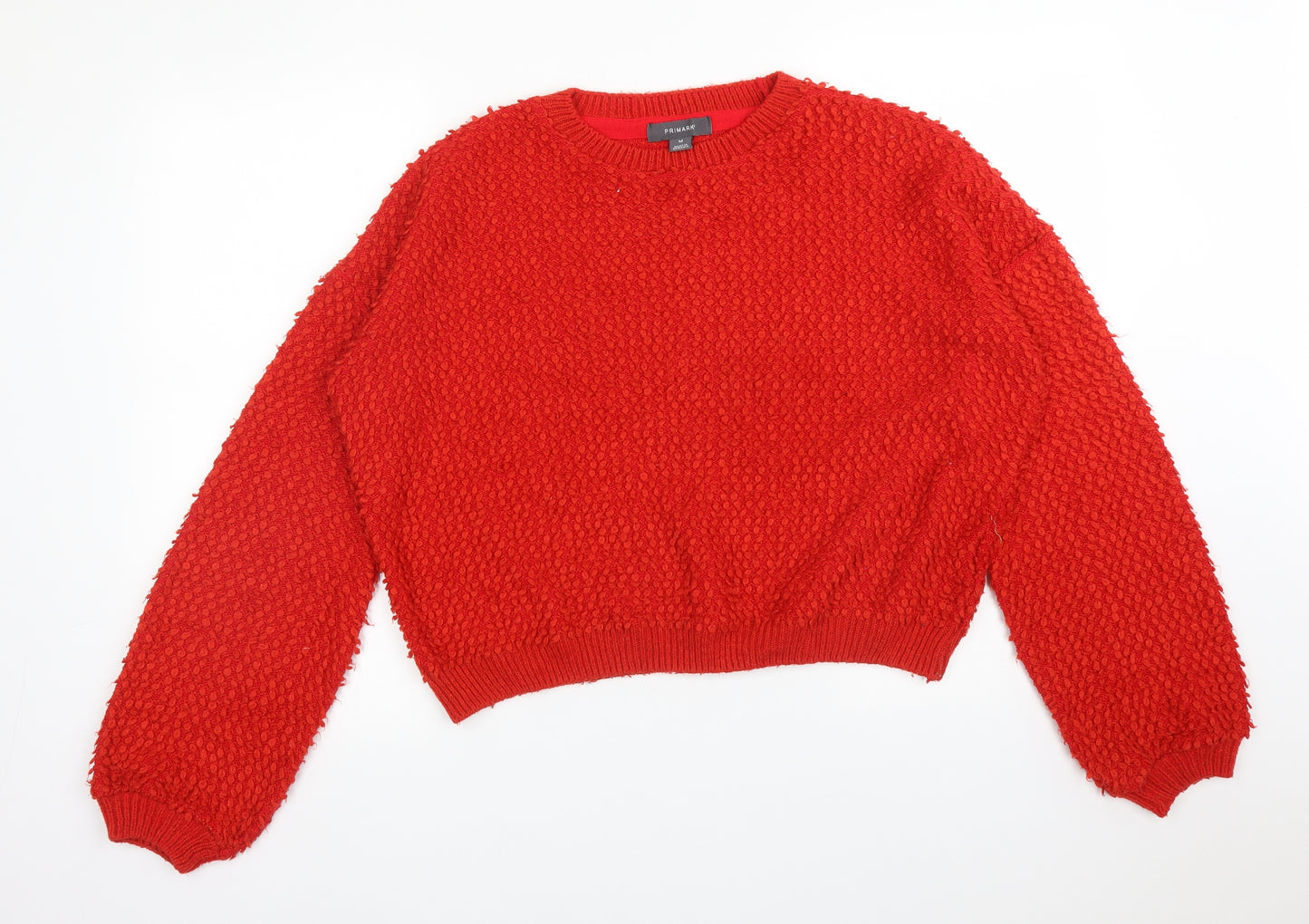 Primark Womens Red  Acrylic Pullover Sweatshirt Size M