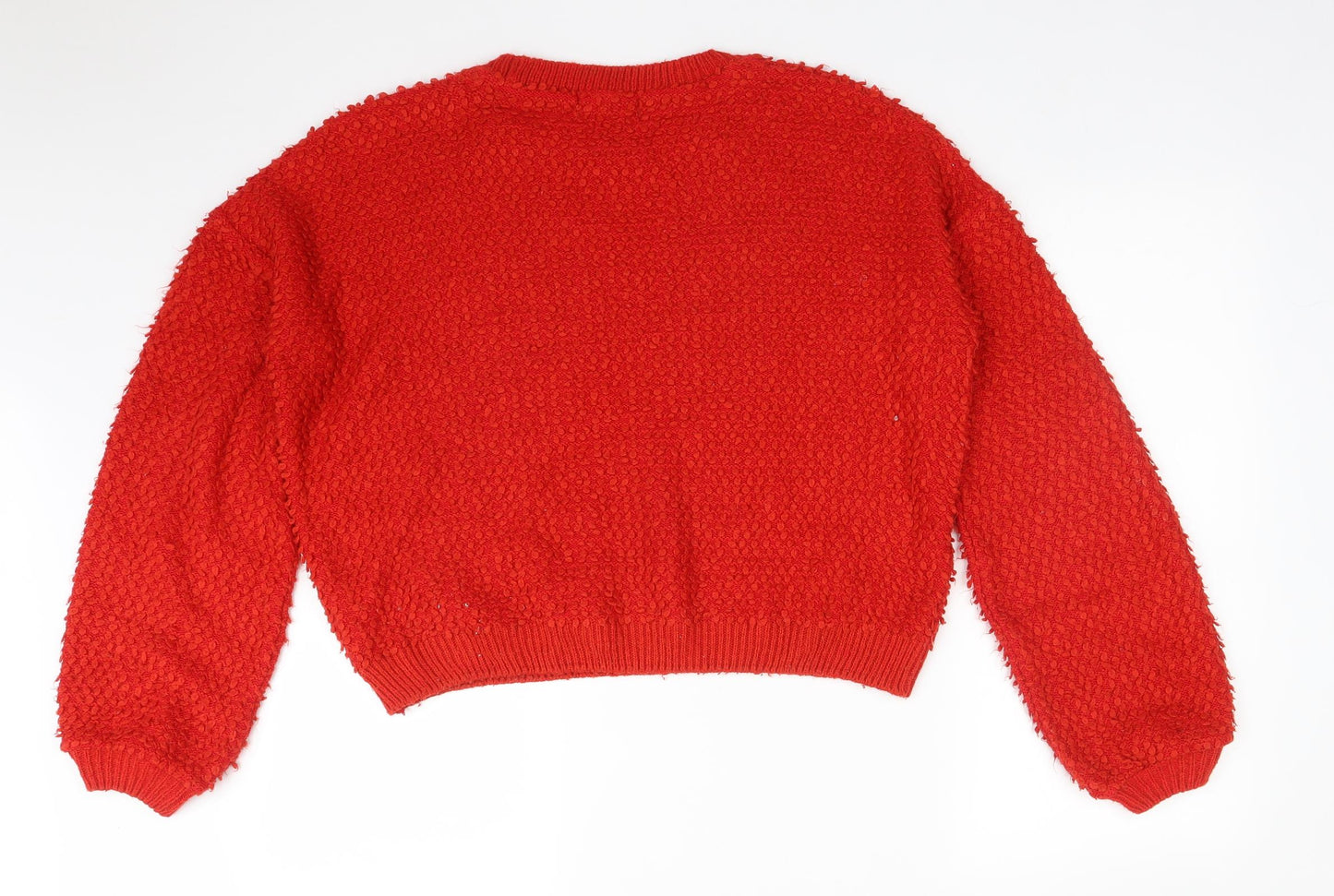 Primark Womens Red  Acrylic Pullover Sweatshirt Size M