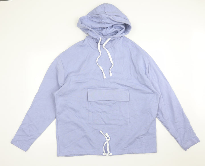 ASOS Womens Purple  Cotton Pullover Hoodie Size M
