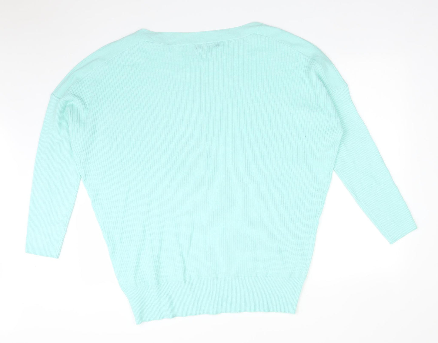 F&F Womens Green   Basic T-Shirt Size 16 Boat Neck