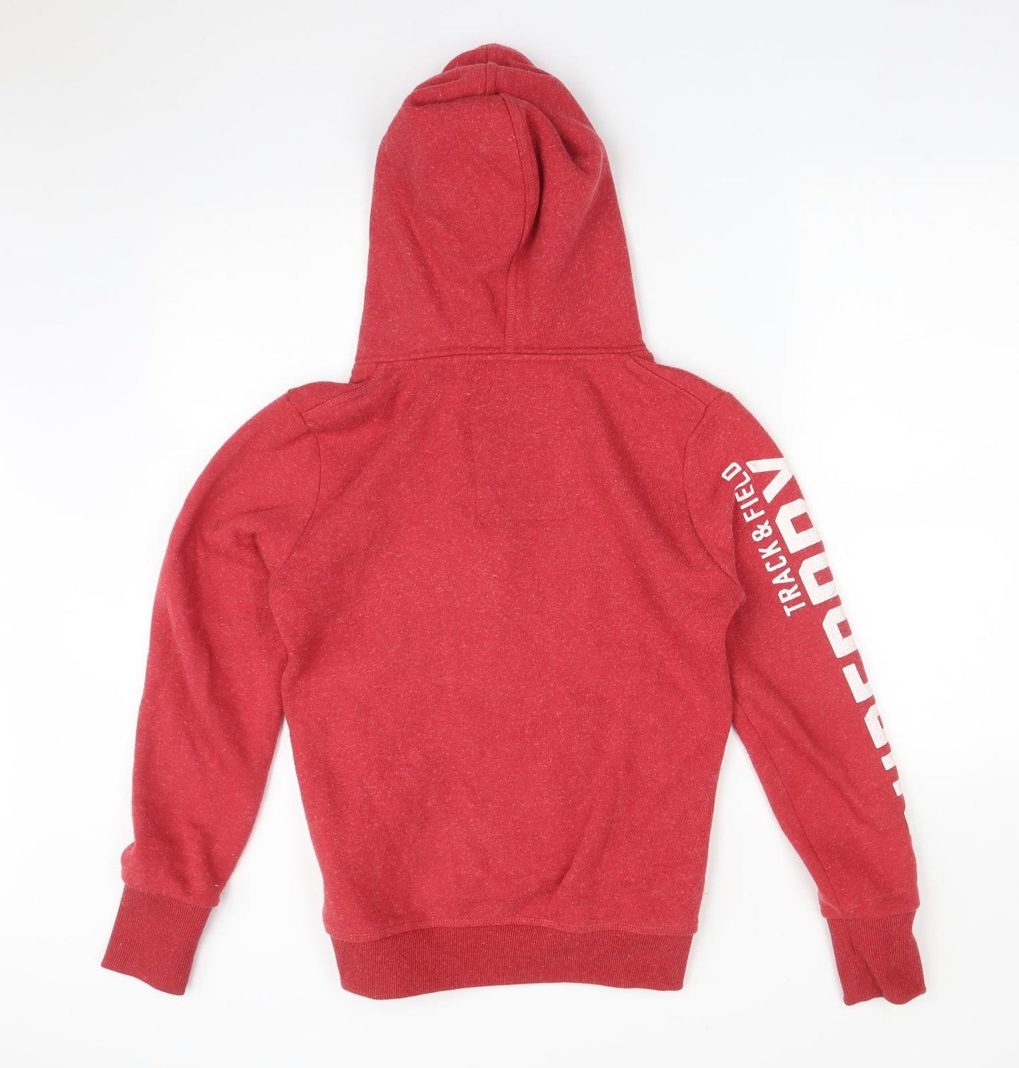Superdry Mens Red  Cotton Full Zip Hoodie Size S