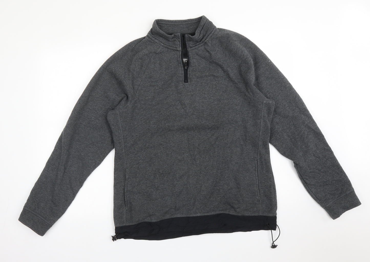 Matalan Mens Grey High Neck  Cotton Pullover Jumper Size M