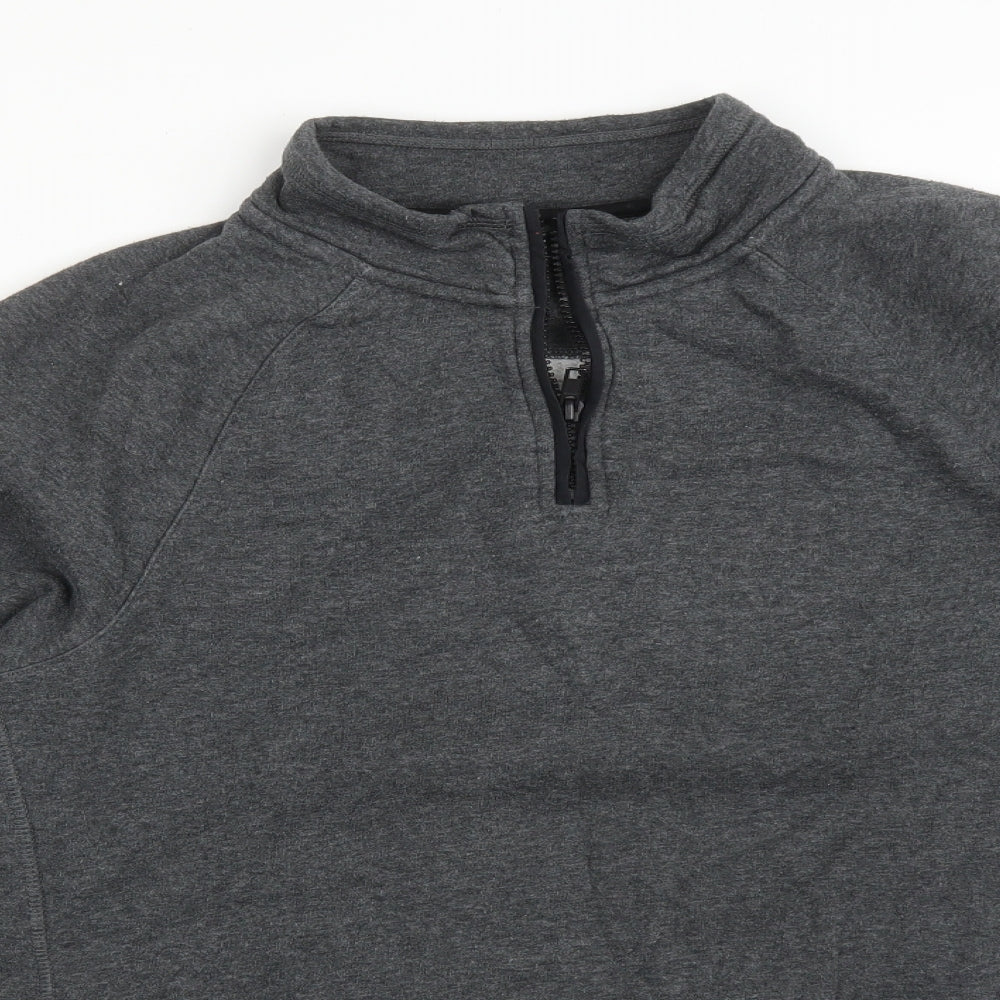 Matalan Mens Grey High Neck  Cotton Pullover Jumper Size M