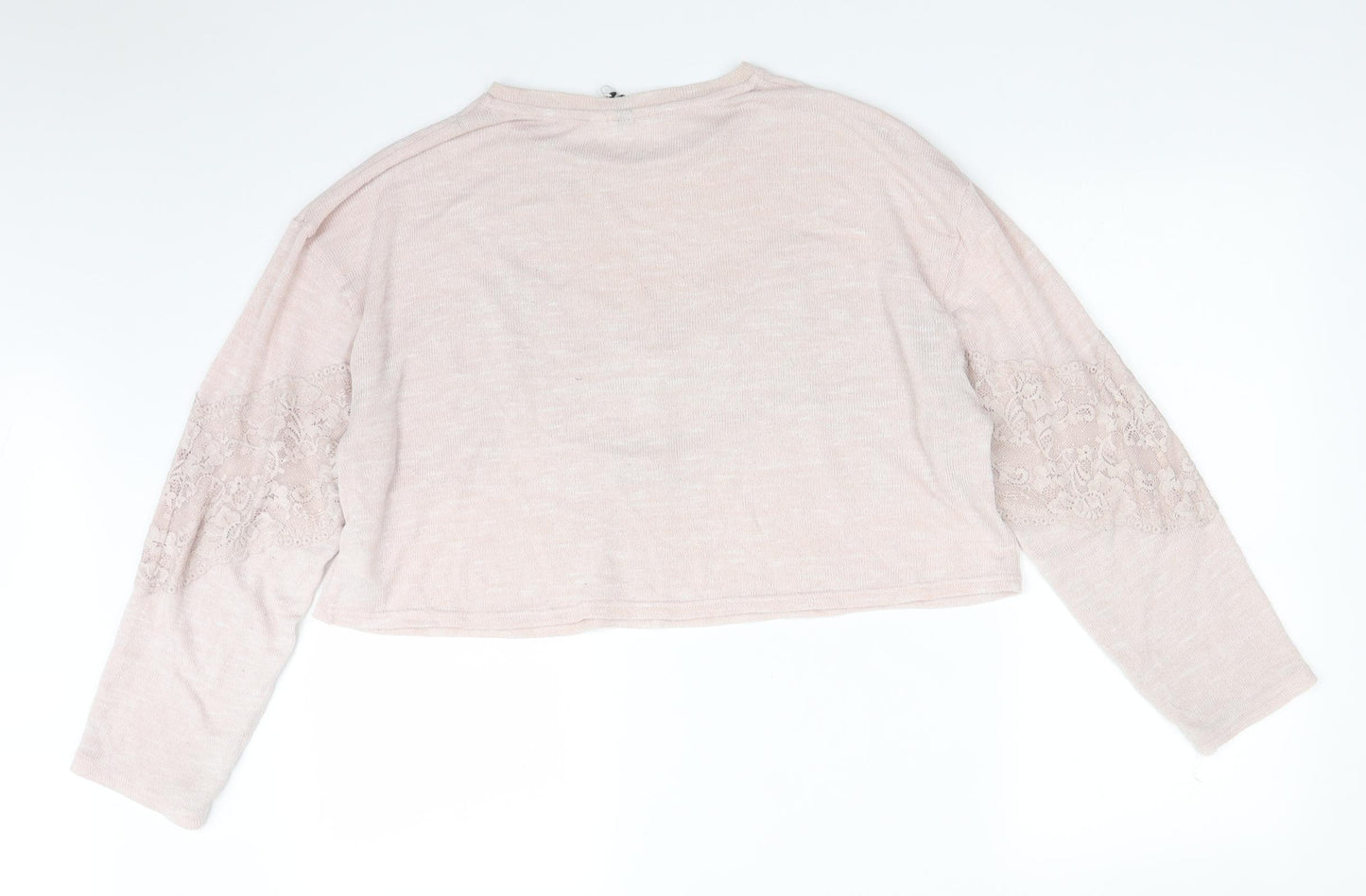 H&M Womens Pink  Polyester Pullover Sweatshirt Size M