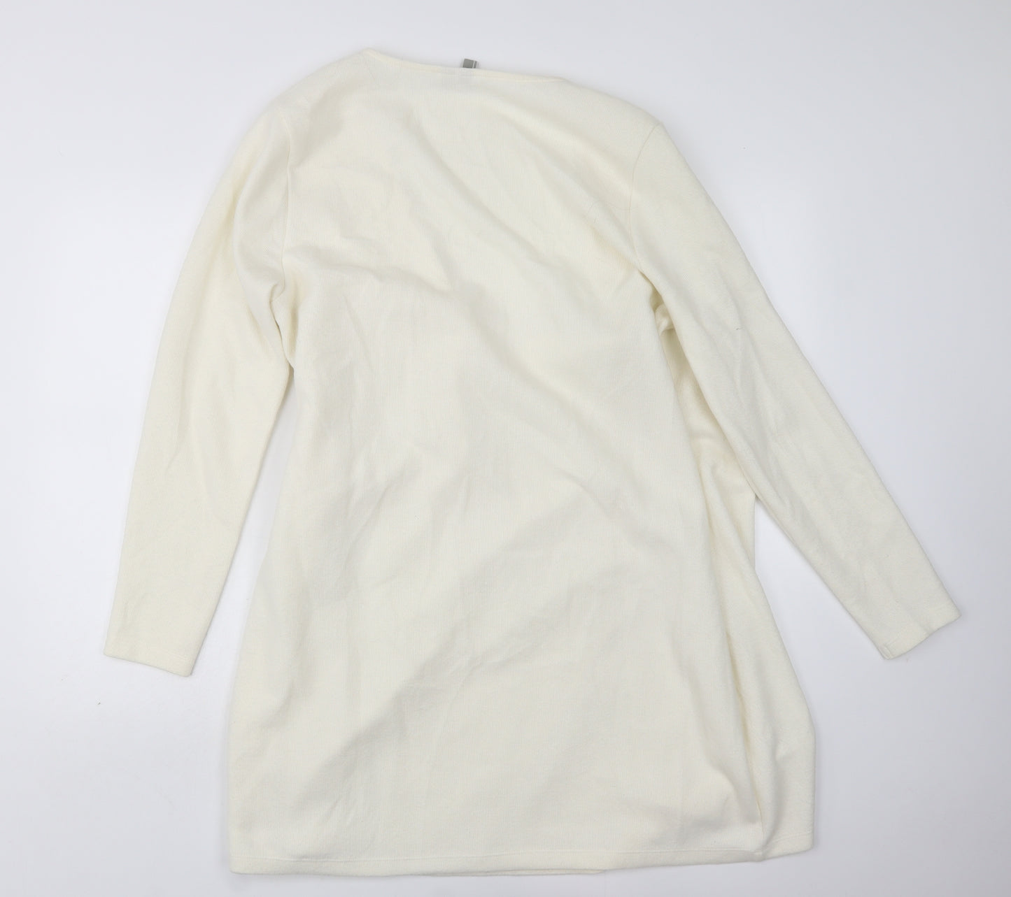 ASOS Womens White  Polyester Jumper Dress  Size 18  V-Neck