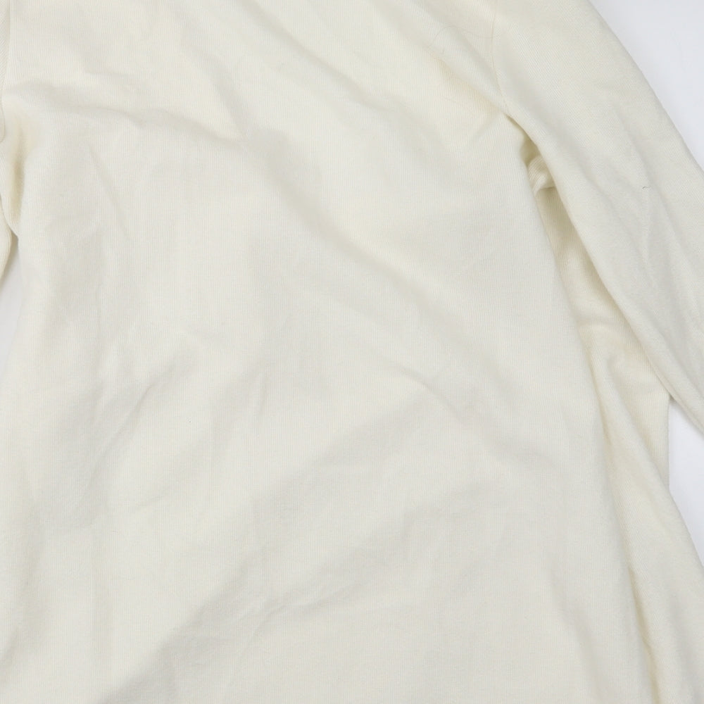 ASOS Womens White  Polyester Jumper Dress  Size 18  V-Neck